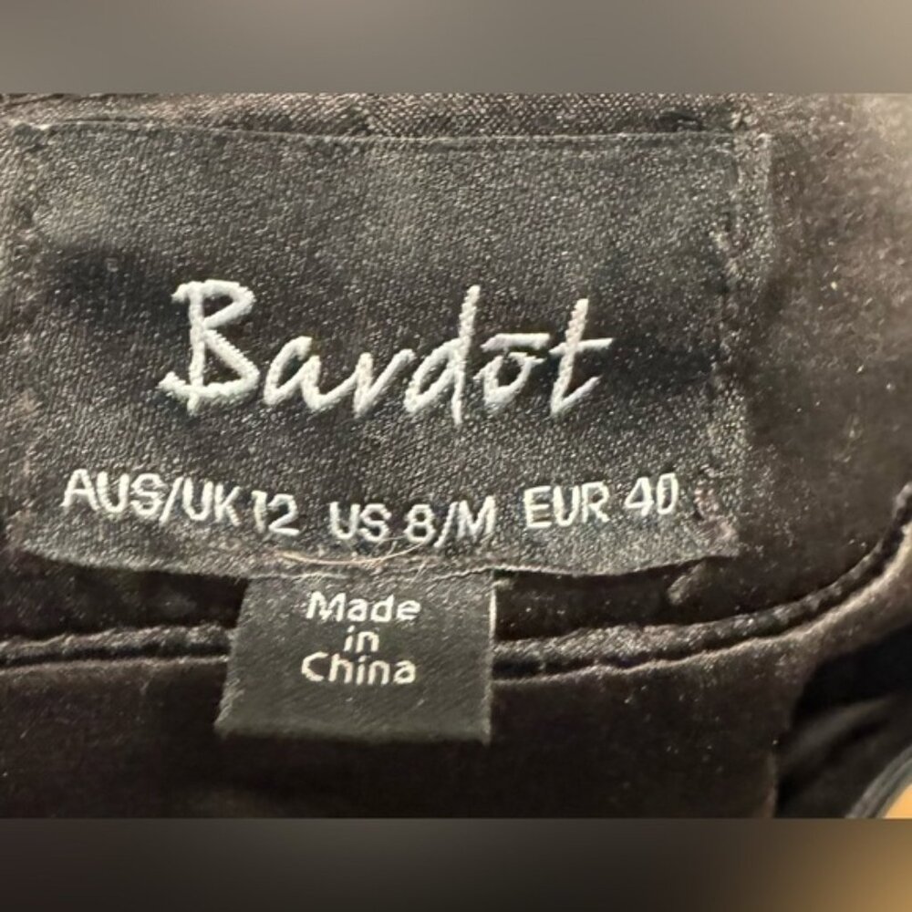 Bardot x Revolve Vegan Leather Mini Skirt faux zipper goth black party rare US8 - Picture 2 of 7